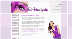 Desktop Screenshot of chic-beauty.de